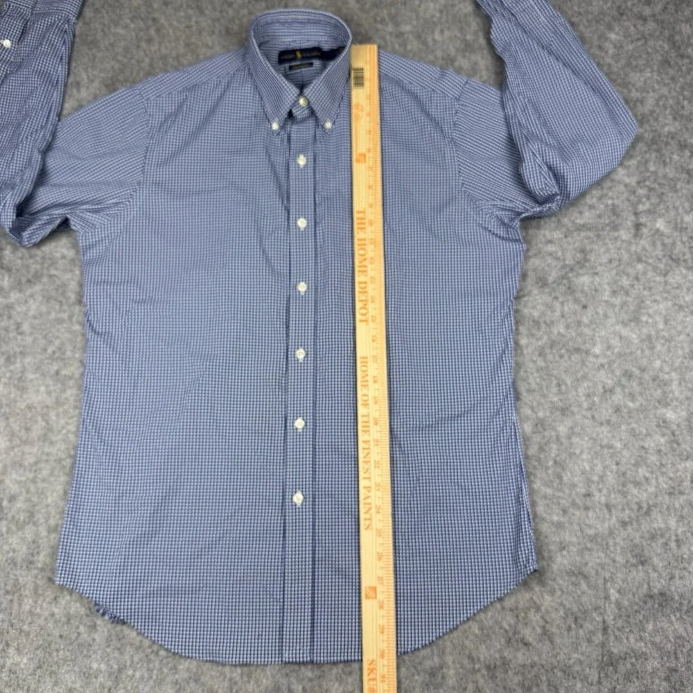 Polo Ralph Lauren *FLAW* Performance Shirt Mens M White Blue Check Button Down